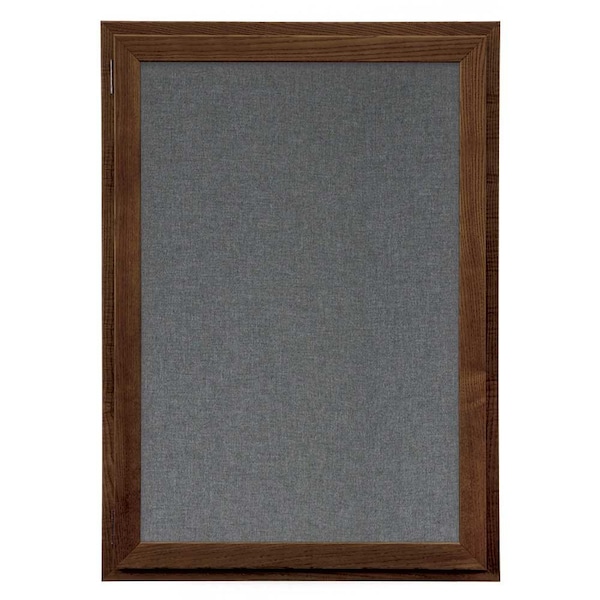 Outdoor Enclosed Combo Board, 72"x36", Black Frame/Grey & Amethyst
